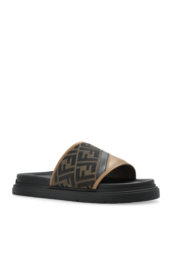 【FENDI】モノグラム ジャカード スリッポン スライド Fendi Slides with monogram | Men's Shoes | Vitkac